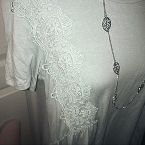 Light blue shirt sleeve top